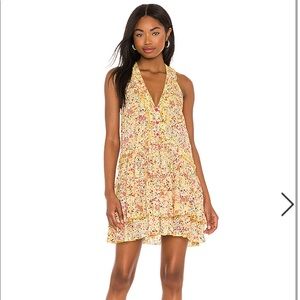 Poupette St Barths | Size S | Mae V Neck Mini Dress | Yellow